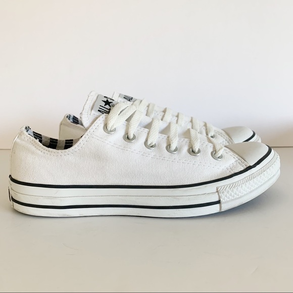 Converse Shoes - Classic Converse All Star White Low Top Sneaker Unisex Women 9 Men 7.5